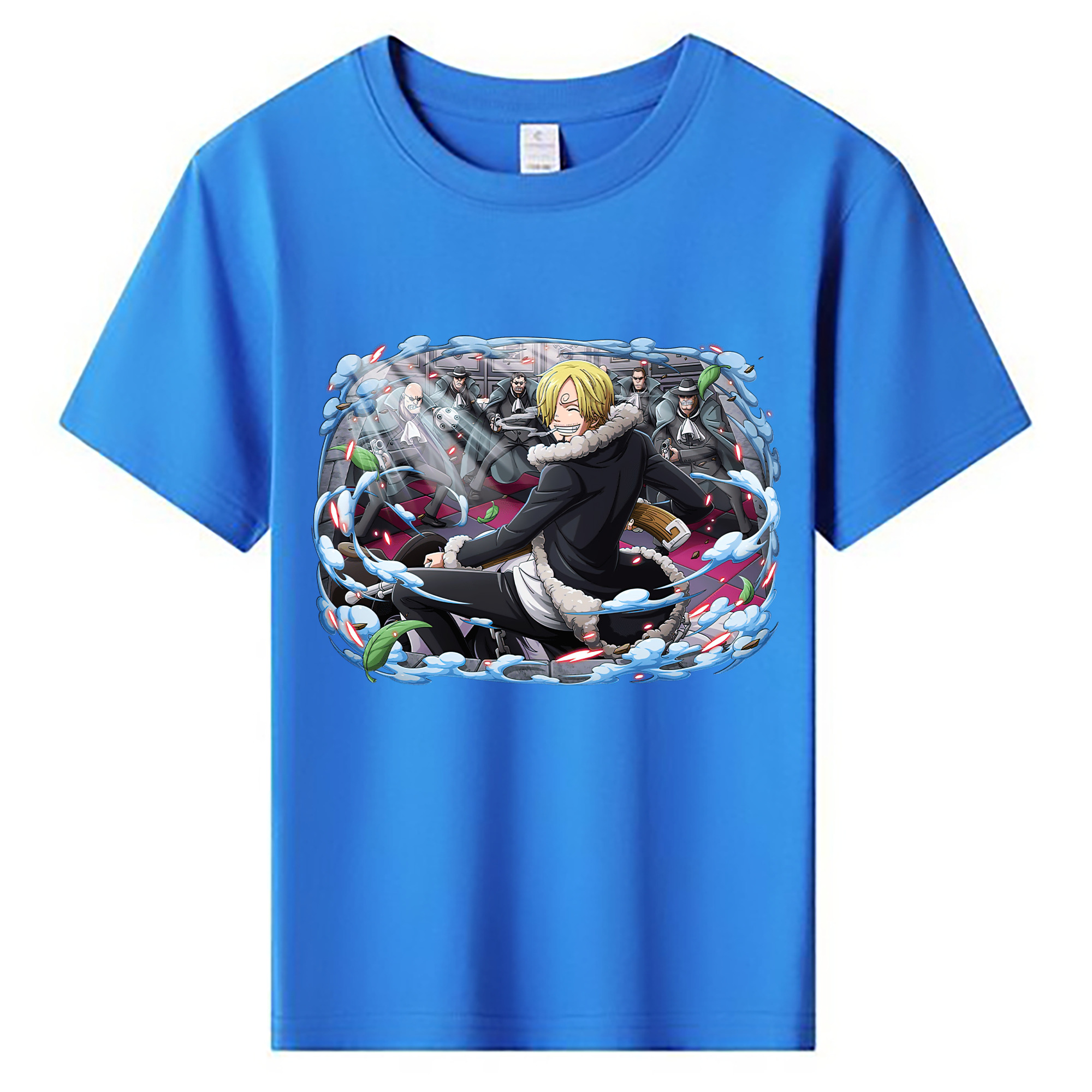 （画像用） ワンピース サンジ ONE PIECE Sanji 綿100％キッズTシャツ（フロントプリント）